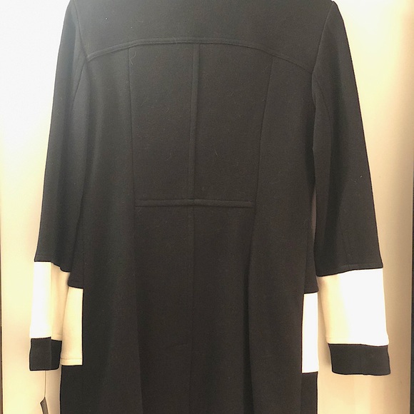 NWT INC International Concepts Black & White Zip Front Jacket /Coat - Sz Small - Picture 2 of 9